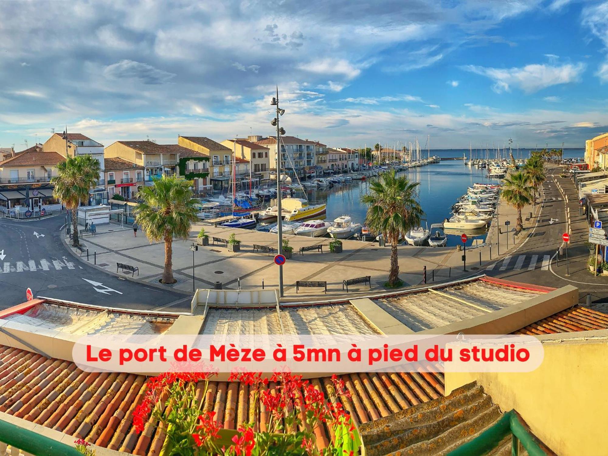 Charmant Studio Climatise A 200M De La Plage Mèze Eksteriør bilde